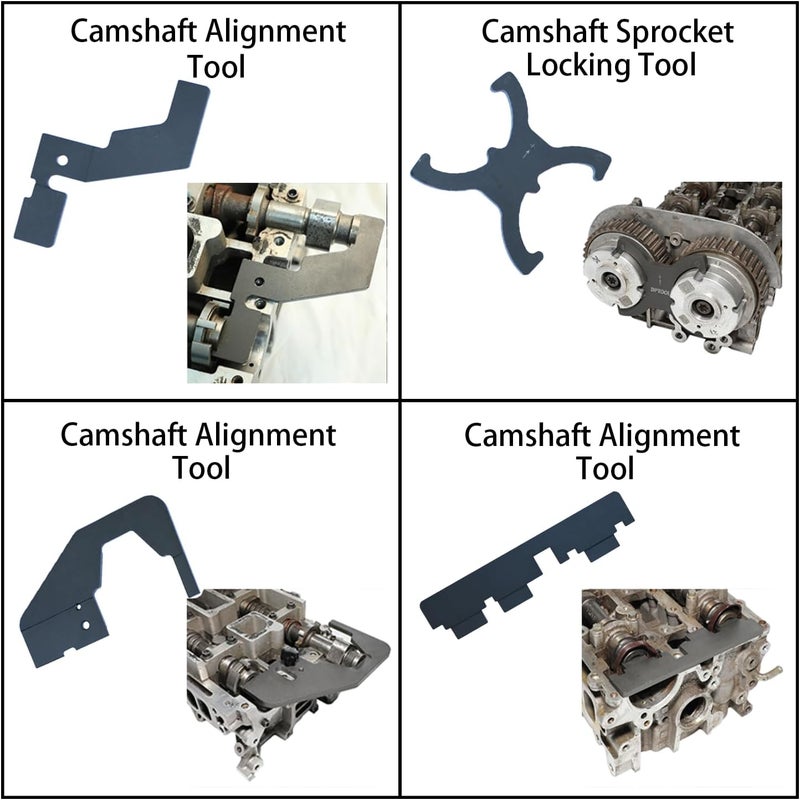DPTOOL Camshaft Timing Tool Kit Cam and Crankshaft Alignment Locking Tool Compatible with Ford Volvo 1.5T 1.6T 2.0T 2.3T Ecoboost Jaguar Land Rover Evoque 2.0T 303-1552 303-1565 303-1097 303-748 - Image 4
