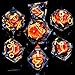 ARUOHHA DND Resin Dice Gazes Eye Dice Black Gold Liquid Core Flaming RPG Sharp Edged Dice Set with Gift Box Polyhedral D and D Dice Set Compatible with Dungeons Dragons Role Playing Game D20 D6 - Image 4