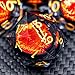 ARUOHHA DND Resin Dice Gazes Eye Dice Black Gold Liquid Core Flaming RPG Sharp Edged Dice Set with Gift Box Polyhedral D and D Dice Set Compatible with Dungeons Dragons Role Playing Game D20 D6 - Image 2