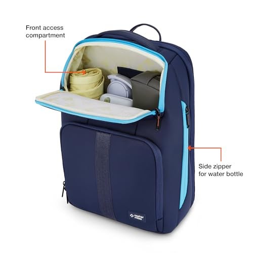 Nasher Miles Newark Corporate Backpack | Premium Reversed Polyester Laptop Backpack 30L | Ideal for Office, College, School & Travel | Men, Women, Boys, Girls (Navy Blue) - Image 5