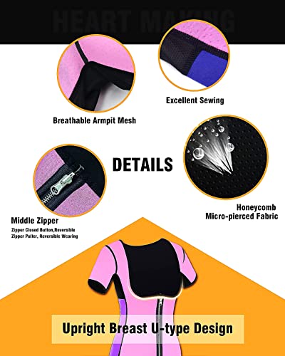 NonEcho Women Sauna Body Shaper Sweat Suit Sleeve Spa Cami Hot Neoprene Slimming Workout Vest Waist Trainer Top - Image 4