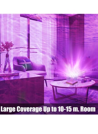 Bluetooth Connected LED Projector Light,Northern Lights Ocean Wave Projector Light, 16 Colors Gradual Rotating Flame Water Lamp, Wave Night Light with Remote Control for Office Bar Restaurant Underwa - view 2