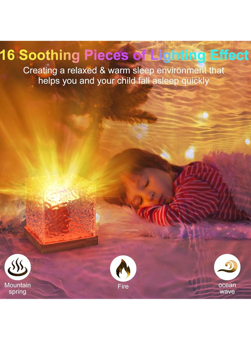 General Bluetooth Connected LED Projector Light,Northern Lights Ocean Wave Projector Light, 16 Colors Gradual Rotating Flame Water Lamp, Wave Night Light with Remote Control for Office Bar Restaurant Underwa  - Image 3