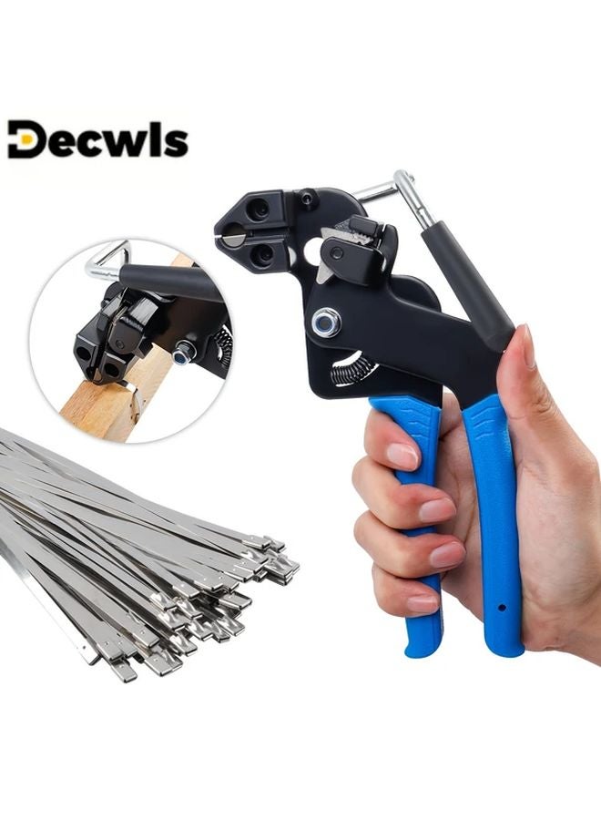 151 Pcs Metal Cable Tie Plier Kit With Stainless Steel Zip Ties Tension Cutting Tool - Image 2