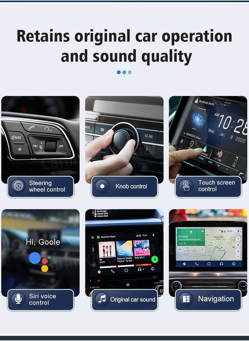 Carlinkit - CarlinKit A2A Wireless Android Auto Dongle Wireless adapter Google assistant Map For 98% Car With Wireless Android Auto 5.8Ghz WiFi Quick Automatic connection FOTA Upgrade - Image 1