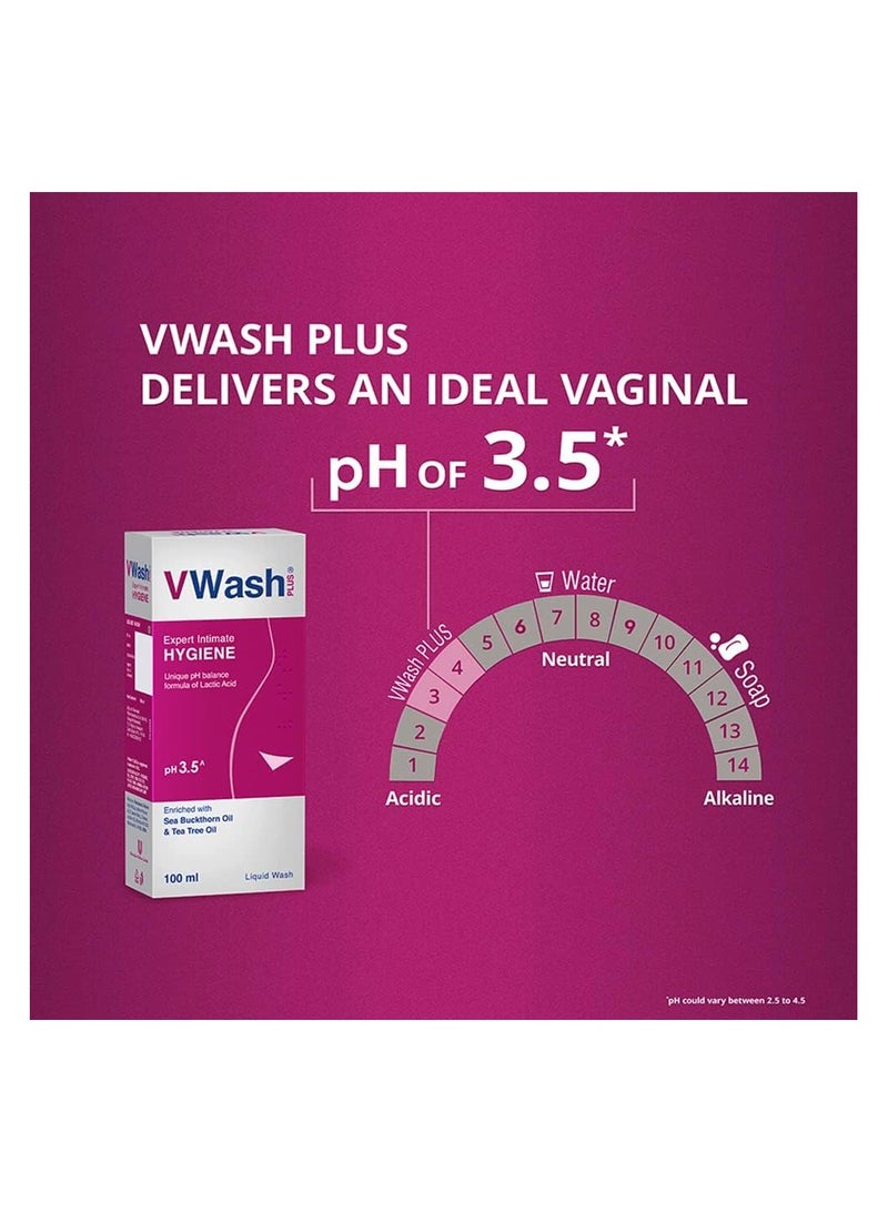 VWash Plus Intimate Hygiene Wash - 100 ml - Image 3