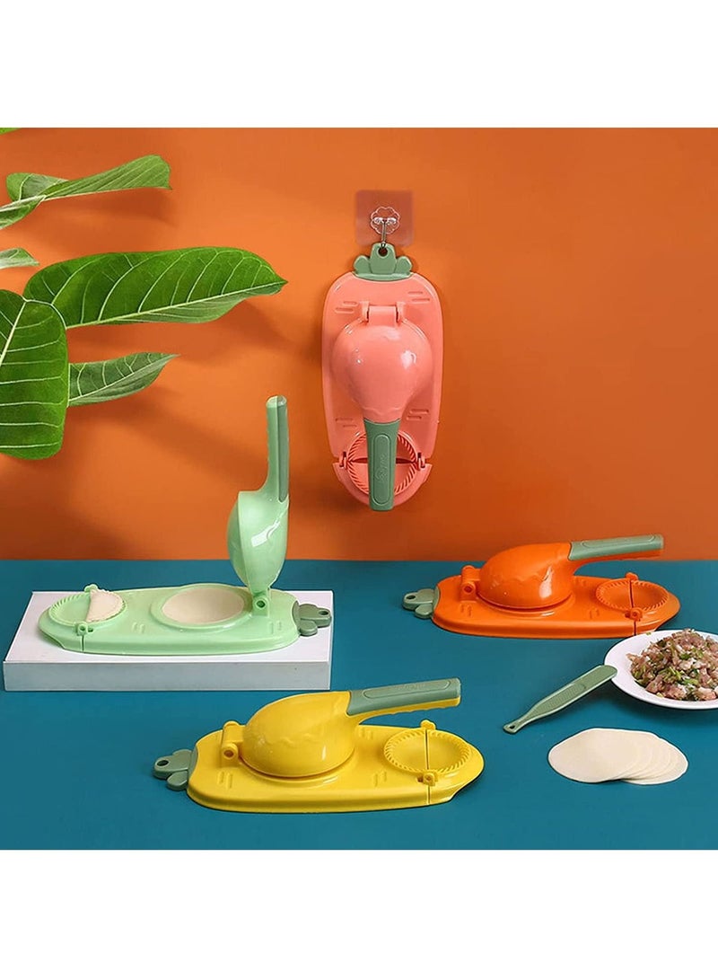 DubaiGallery 2 In 1 Dumpling Maker,Dumpling Skin Artifact,DIY Dumpling Maker Tool,Dumpling Skin Wrapper Mould Dough Press Maker,Portable Dumpling Wrappers Maker and... Random Colour