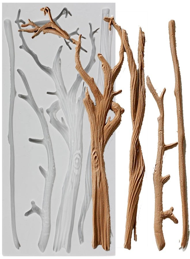 MINFEIDMS Tree Branch Silicone Fondant Mold For Cake Decorating Cupcake Topper Candy Chocolate Gum Paste Polymer Clay - Image 1