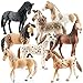 THINKBAY 8PCS 6 Large Horse Figurines Animal Toys for Kids Realistic Plastic Farm Animal Figurines Toys for Toddlers Horse Party Favors Birthday Gift Cake Toppers for Boys Girls - Image 2