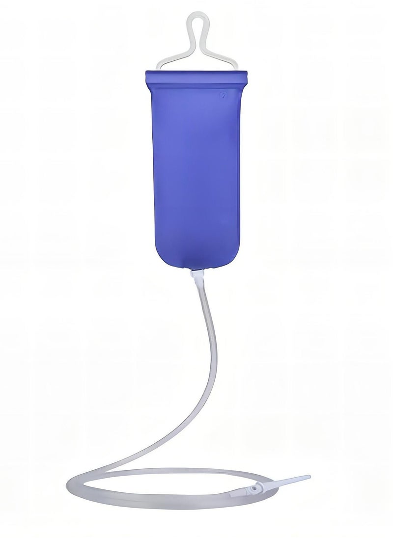 Generic - 2L Reusable Foldable Home Enema Kit For Constipation And Hygiene Blue - Image 1