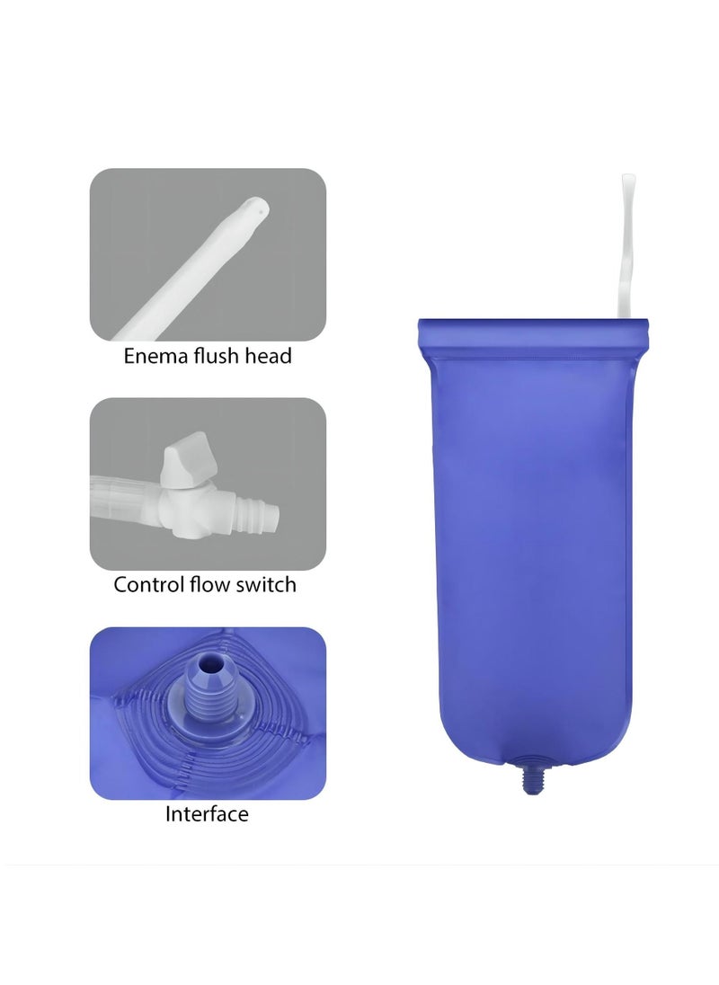 Generic - 2L Reusable Foldable Home Enema Kit For Constipation And Hygiene Blue - Image 1