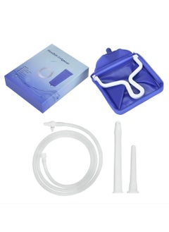 Generic 2L Reusable Foldable Home Enema Kit For Constipation And Hygiene Blue  - Image 1