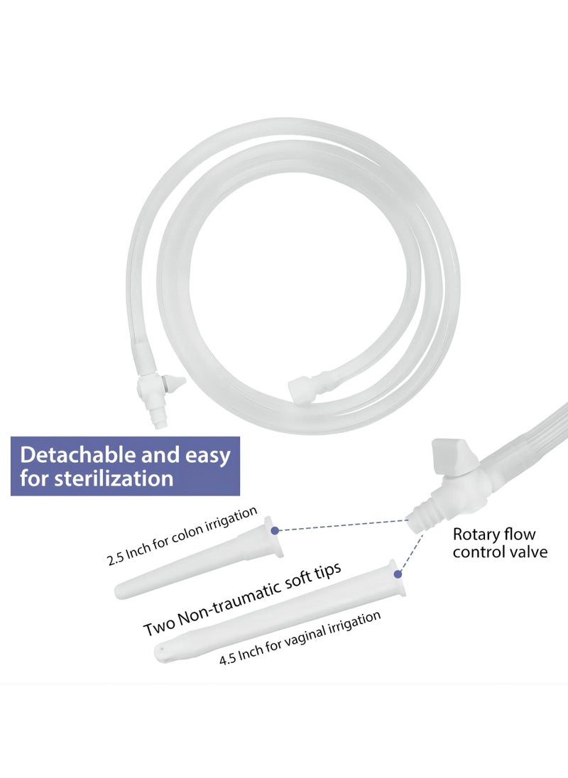 Generic - 2L Reusable Foldable Home Enema Kit For Constipation And Hygiene Blue - Image 1