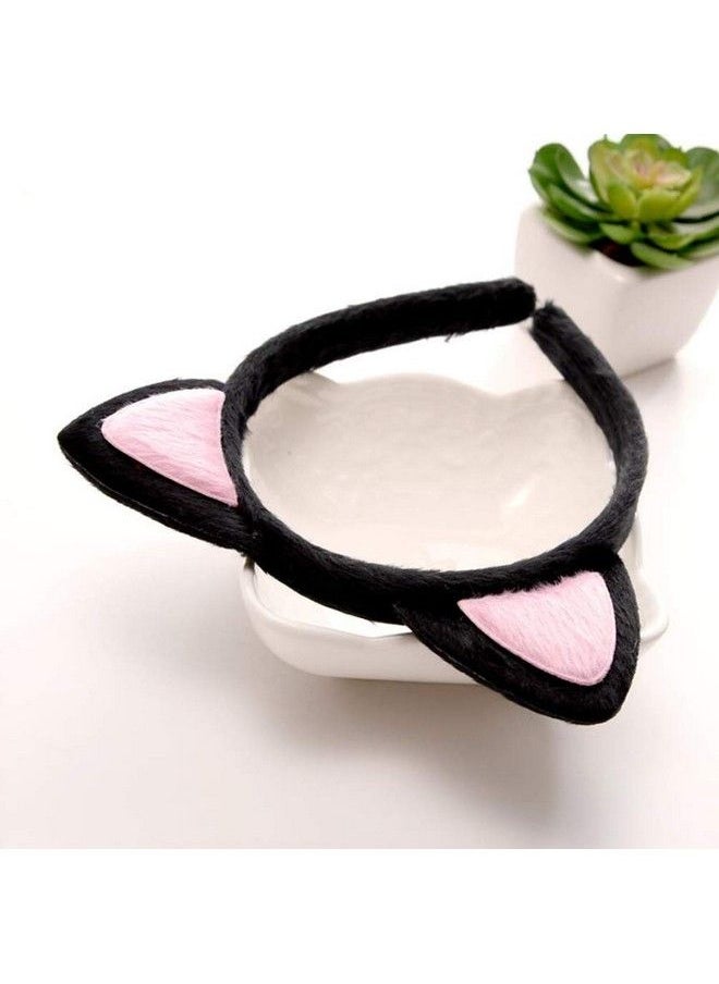 ericotry 2 Pcs Women And Girls Cute Lovely Plush Cat Ears Plush Headband Hair Hoops Headwear Head Wrap Hairband Hair Bands Suitable For Cosplay Holiday Party (Random Color)  - Image 5