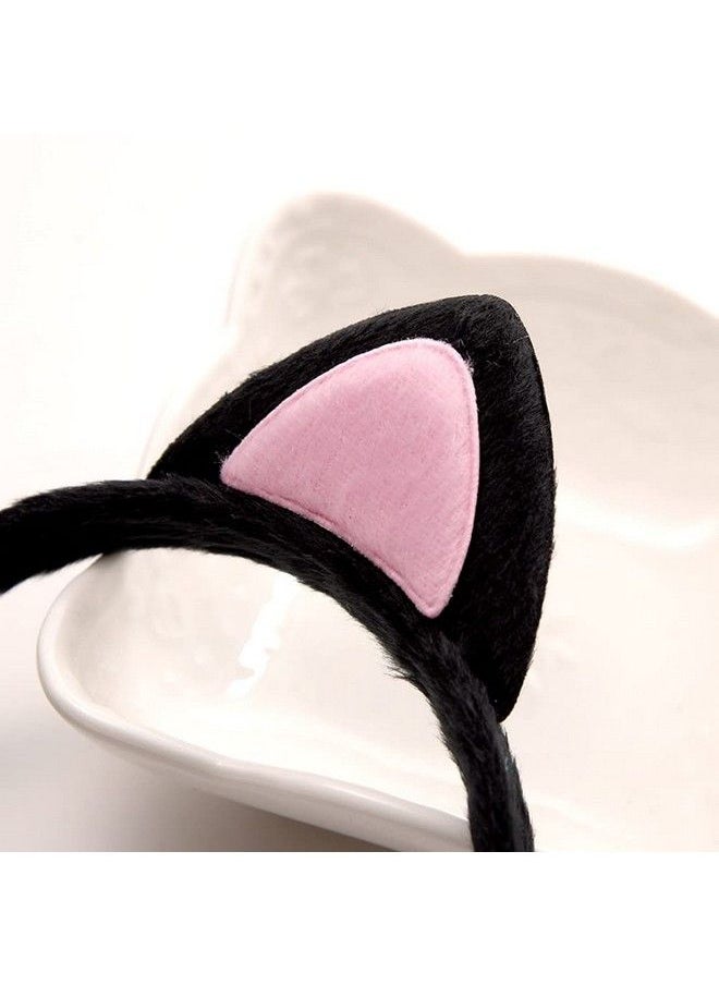 ericotry 2 Pcs Women And Girls Cute Lovely Plush Cat Ears Plush Headband Hair Hoops Headwear Head Wrap Hairband Hair Bands Suitable For Cosplay Holiday Party (Random Color)  - Image 4