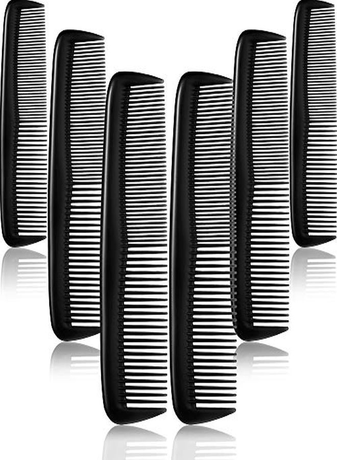 Leinuosen 12 Pieces Hair Combs Set Pocket Fine Plastic Hair Combs For Women And Men, Fine Dressing Comb (Black) - Image 1