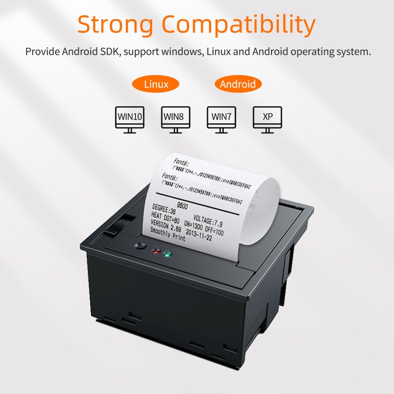 Embedded Thermal Receipt Printer 58MM Mini Label Printing Module with USB+RS232 Serial Port Support ESC/POS Commands for Weighing Apparatus Cash Register Self-Service Terminal - Image 4