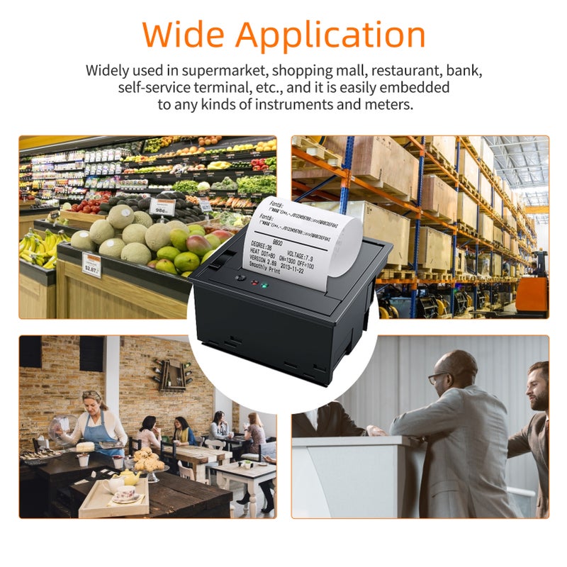 Embedded Thermal Receipt Printer 58MM Mini Label Printing Module with USB+RS232 Serial Port Support ESC/POS Commands for Weighing Apparatus Cash Register Self-Service Terminal - Image 5