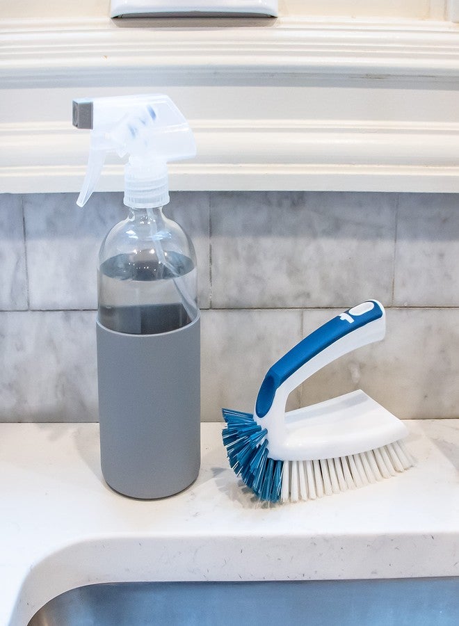 Unger Multi-Purpose Counter and Fixture Scrub Brush, Non-Slip Small Household Cleaning Supplies, Removes Dirt and Grime from Bathroom Sinks, Kitchen Countertops, and Faucets - Image 3