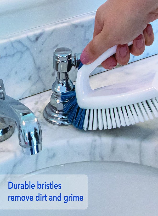 Unger Multi-Purpose Counter and Fixture Scrub Brush, Non-Slip Small Household Cleaning Supplies, Removes Dirt and Grime from Bathroom Sinks, Kitchen Countertops, and Faucets - Image 2