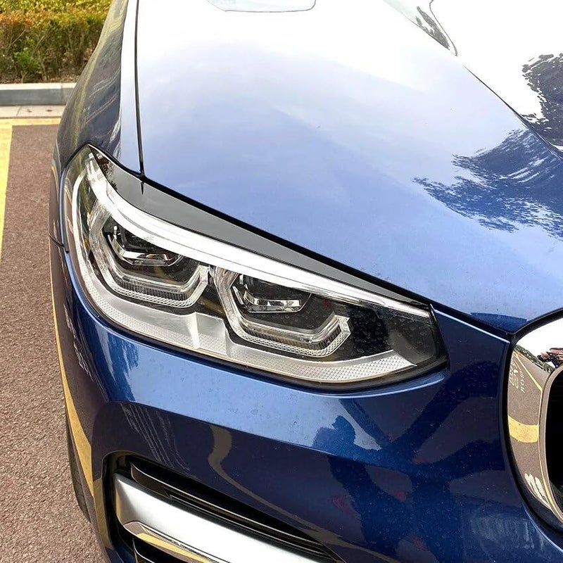 DEMULAX Gloss Black Headlight Eyebrows for BMW X4 X3 - Image 3