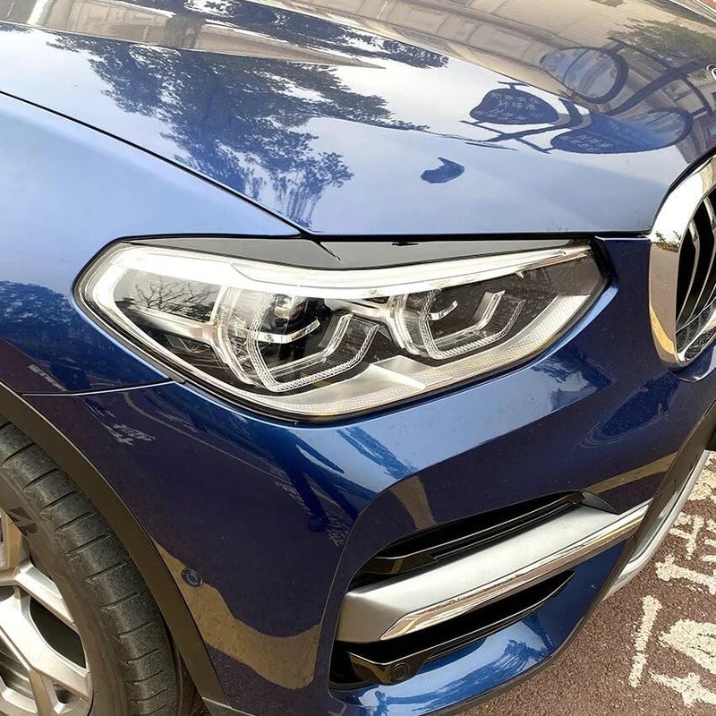 DEMULAX Gloss Black Headlight Eyebrows for BMW X4 X3 - Image 4