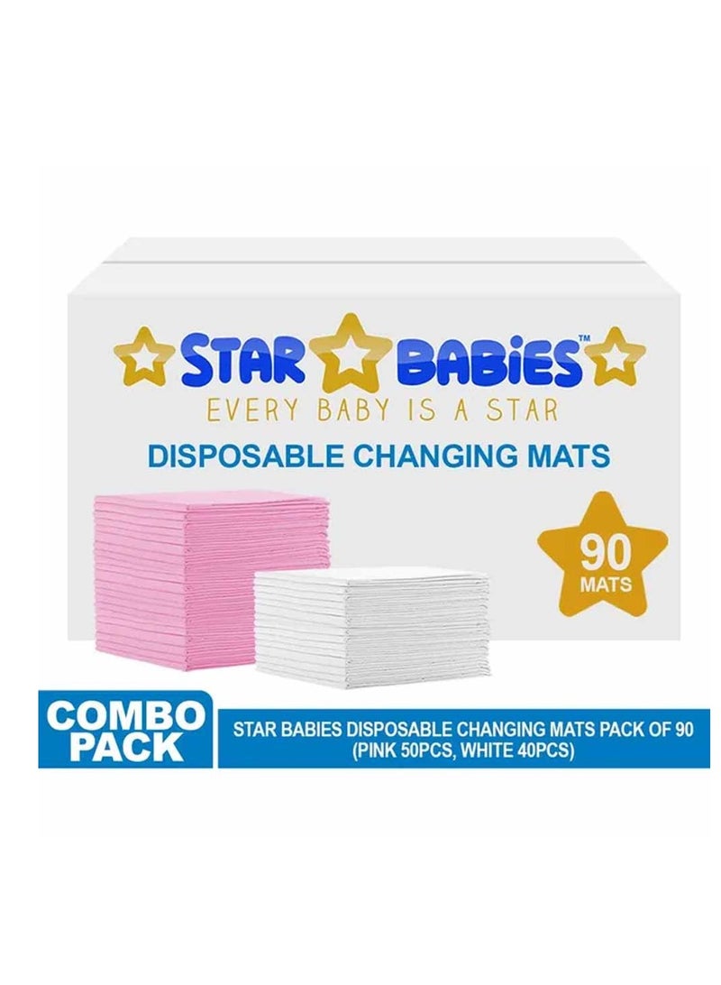 Star Babies Disposable Changing mats Pack of 90 (Blue 60pcs, Yellow 30pcs) - Image 2