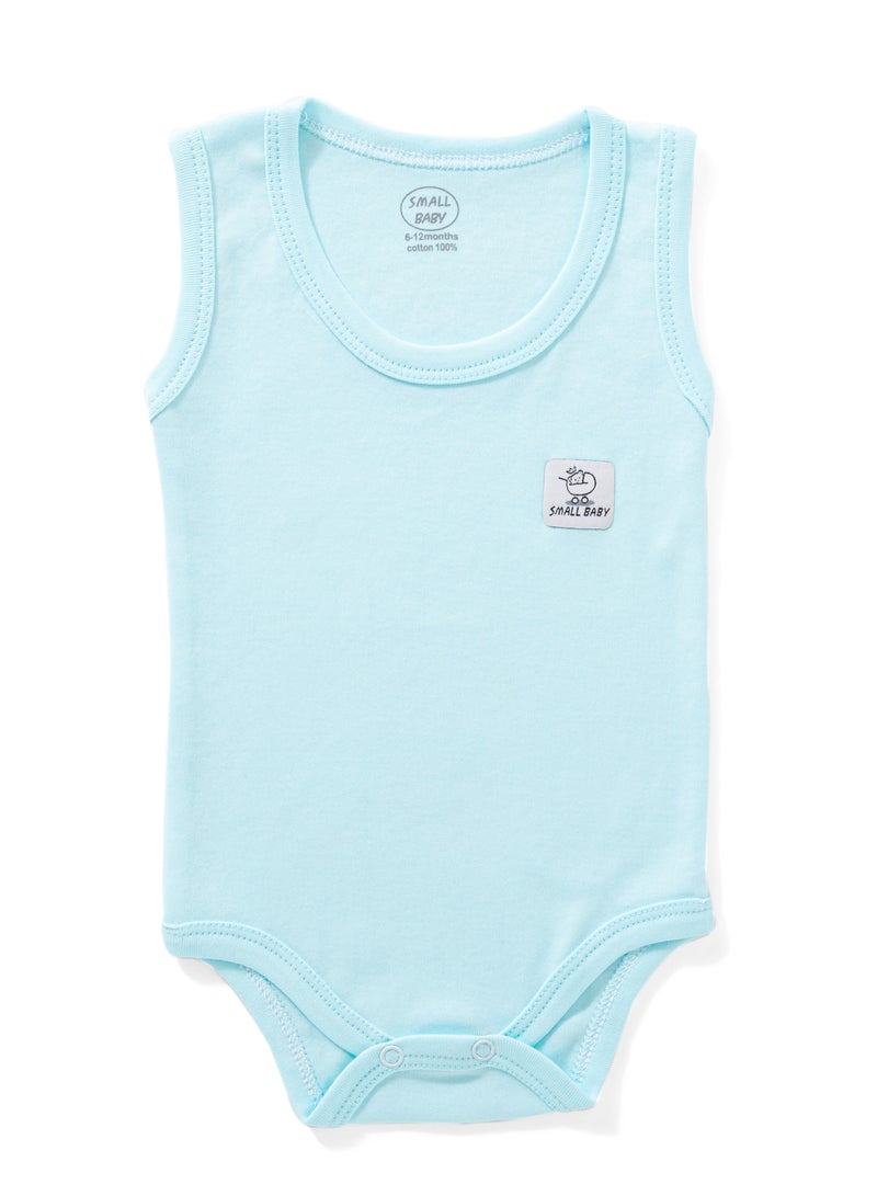 Small Baby Pack of 3 Sleeveless Baby Bodysuits 100%Cotton - Image 4