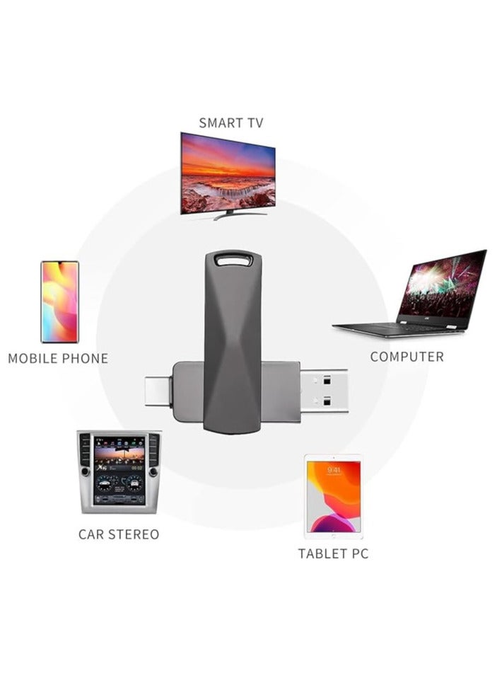 انسجام محرك أقراص فلاش USB سعة 1 تيرابايت USB 3.0 ذاكرة فلاش USB C مع Type C للهواتف الذكية/الكمبيوتر الشخصي/الأجهزة اللوحية للصور/مقاطع الفيديو/المستندات - Image 2