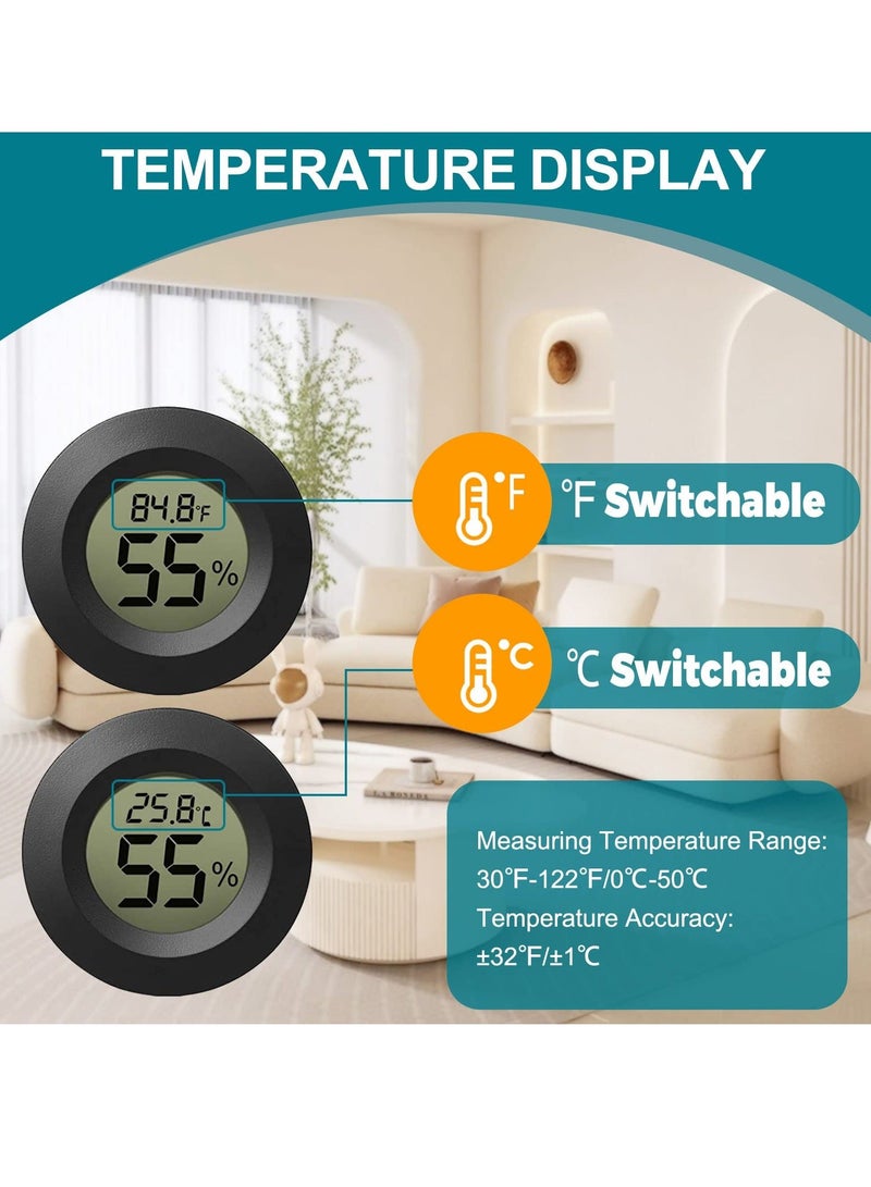 نيبمينينت Mini Hygrometer Thermometer, 3 Pcs Digital LCD Monitor Indoor Outdoor Humidity Meter Gauge for Greenhouse Basement Baby Room, Fahrenheit (℉) or Celsius(℃) - Image 2