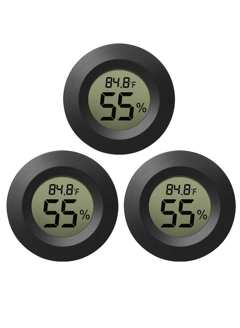 نيبمينينت Mini Hygrometer Thermometer, 3 Pcs Digital LCD Monitor Indoor Outdoor Humidity Meter Gauge for Greenhouse Basement Baby Room, Fahrenheit (℉) or Celsius(℃) - Image 1