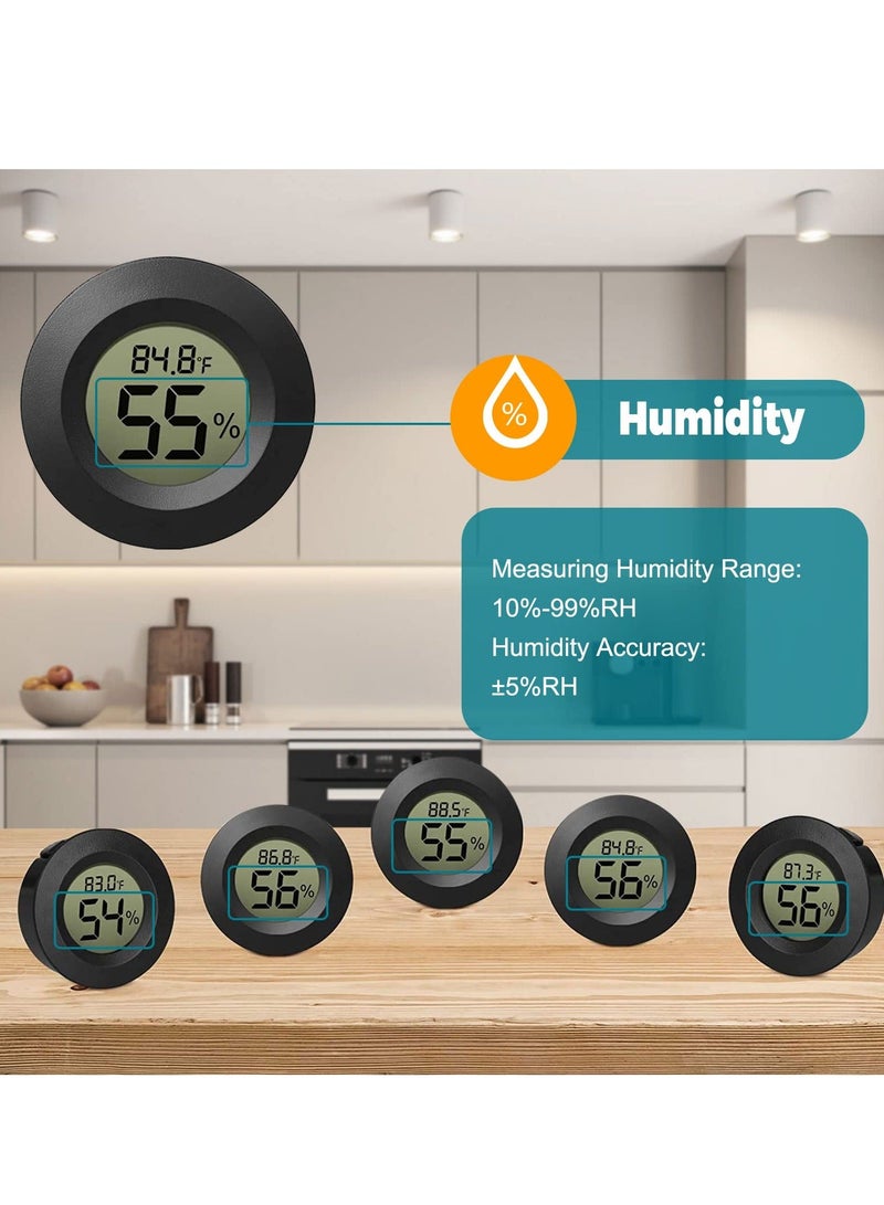 نيبمينينت Mini Hygrometer Thermometer, 3 Pcs Digital LCD Monitor Indoor Outdoor Humidity Meter Gauge for Greenhouse Basement Baby Room, Fahrenheit (℉) or Celsius(℃) - Image 3