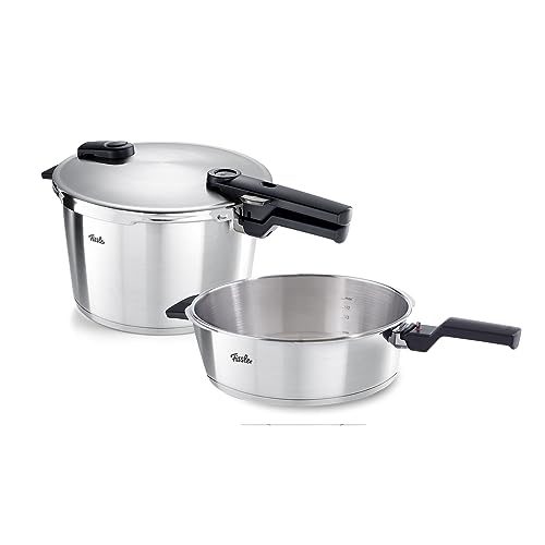 Fissler Vitaquick Premium Large Size 2 Piece Set, 4.2 Quart and 8.5 Quart Pressure Cooker - Image 1