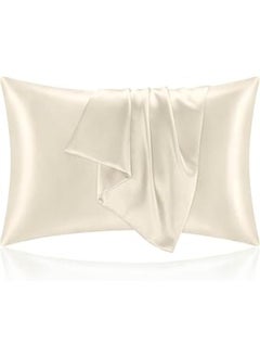 Votre Beaute Pure silk pillowcase Soft and Breathable Includes (Silk Headbands, Silk Eye Mask, Hair Scrunchies) (OFF WHITE)