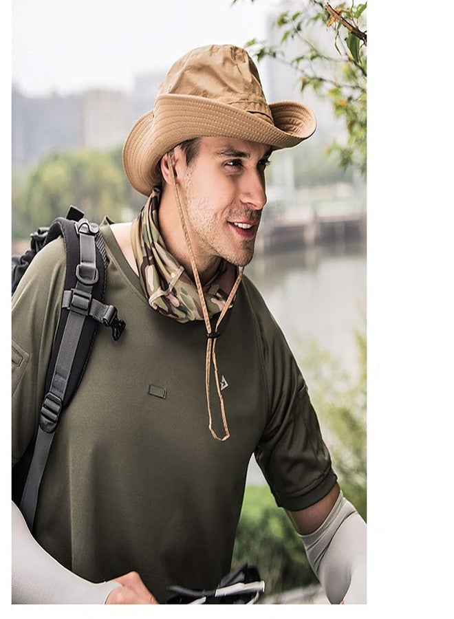 Gustave Men's and Women's UPF 50+ UV Protection Wide Brim Waterproof Safari Sun Bonnie Hat (Khaki, Free Size) - Image 4