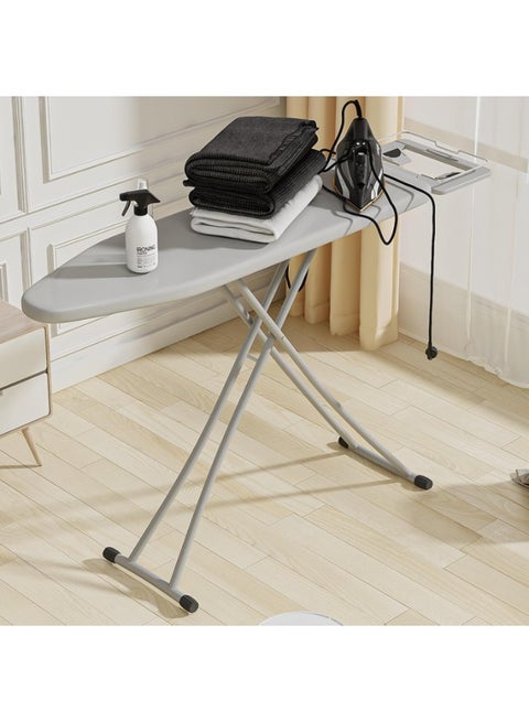 Adjustable Ironing Table with Heat-Resistant Grey Cover, Ironing Board with Thermal Grey Cover, Adjustable Ironing Table
