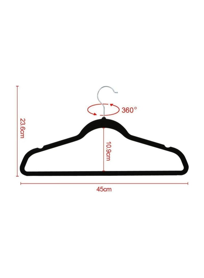 RollsTimi  Velvet Non-Slip Suit Clothes Hangers,360° Rotating Hook Pink - Image 3