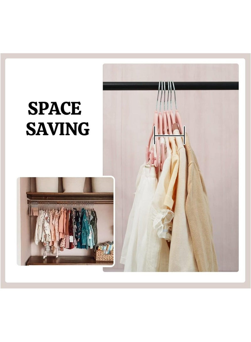 RollsTimi  Velvet Non-Slip Suit Clothes Hangers,360° Rotating Hook Pink - Image 5