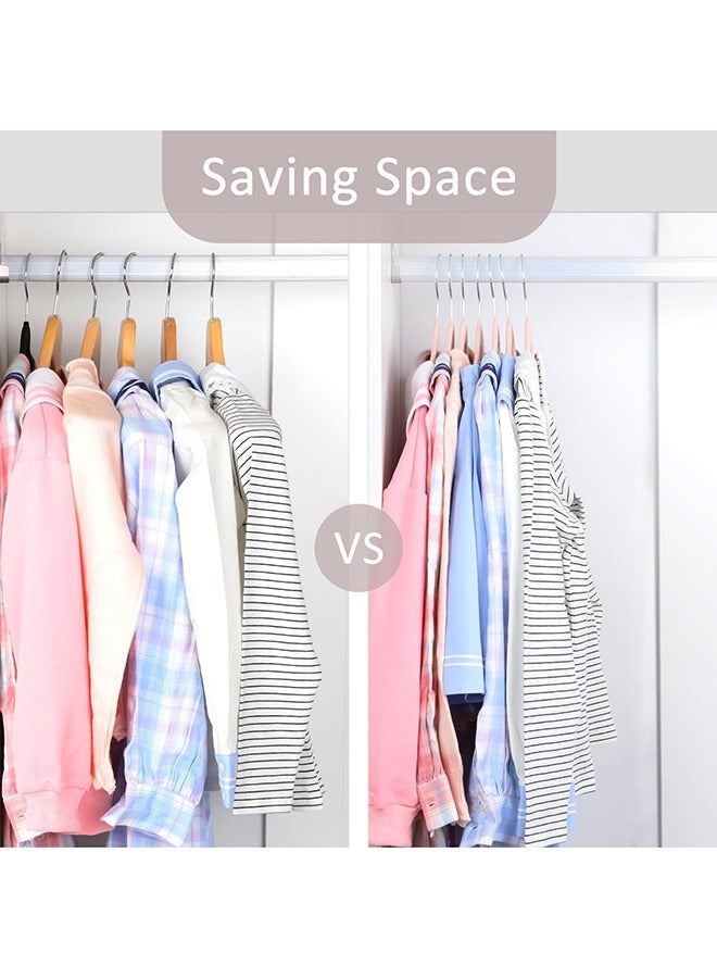 RollsTimi  Velvet Non-Slip Suit Clothes Hangers,360° Rotating Hook Pink - Image 4