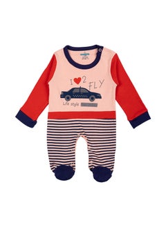 Babies Basic 100% Cotton Printed Long Sleeves Jumpsuit/Romper/Sleepsuit With Feet Covering For Babies  - Image 1