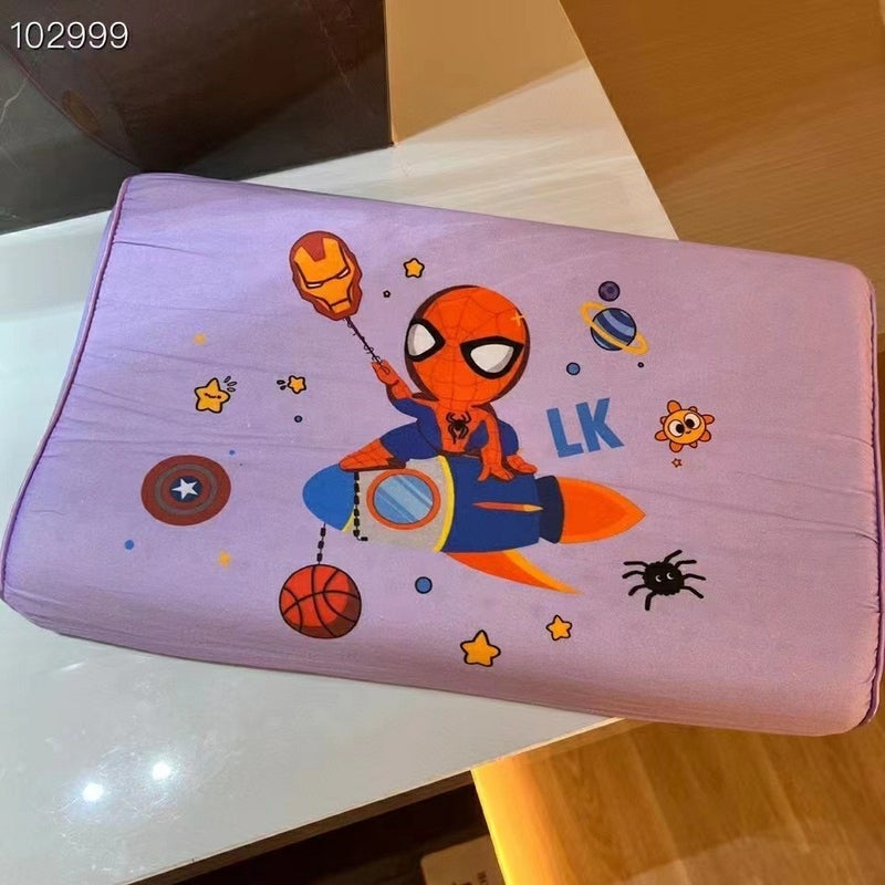 Children'S Pillow Kidsren'S Latex Pillow Infant Pillow Core Cartoon Cotton Pillowcase Natural Latex Type A Latex Pillow - Image 1