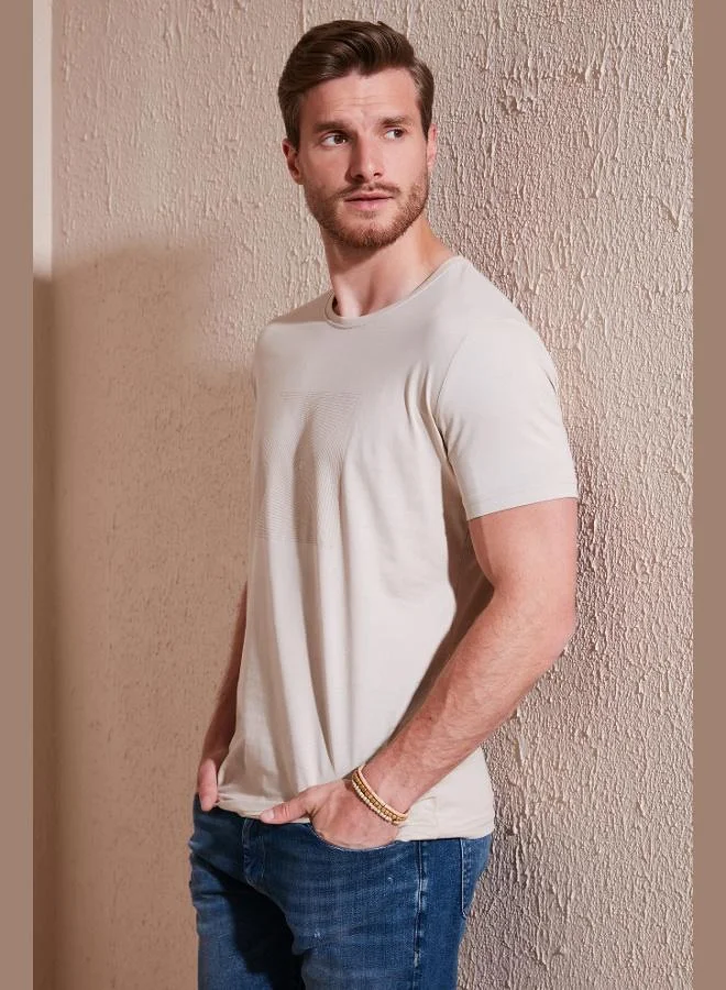 Buratti  Buratti Cotton Slim Fit Crew Neck T Shirt Men's T SHIRT 646R7940 for Men | Best Price UAE