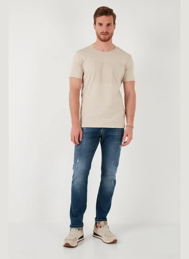 Buratti  Buratti Cotton Slim Fit Crew Neck T Shirt Men's T SHIRT 646R7940 for Men | Best Price UAE
