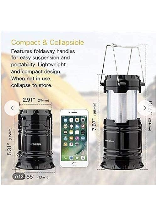 DZOPE - DZOPE Rechargeable Solar and Charging Led Lantern Torch Light Portable Camping and Home Emergency Lights with 2 Power Sources High Light Travel Battery Lantern Lamp Torch Assorted - Image 1