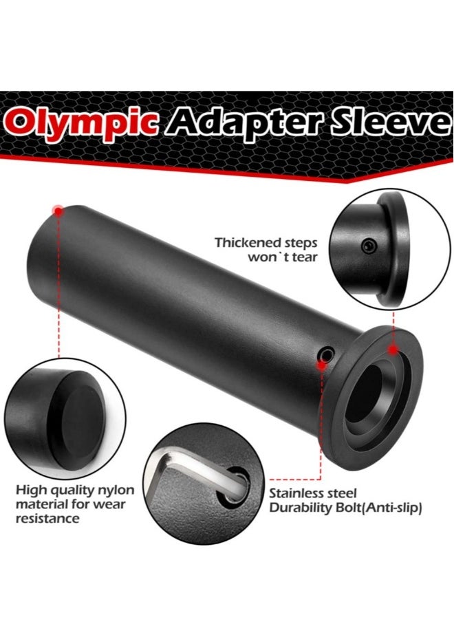 Generic 2PCS Adapter Sleeve Converts 1" Standard Weight Plate Posts to 2" Weight Plate Posts Heavy Duty Nylon and Removable end Cap  - Image 3