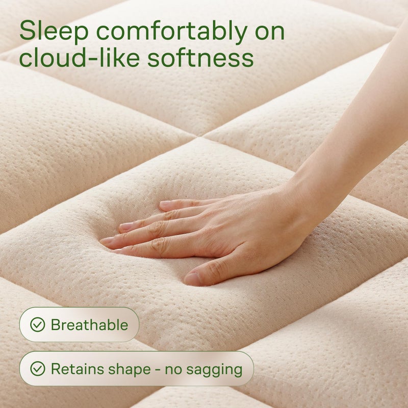 Niagara Sleep Solution Ultra Soft Queen Size Mattress Topper - Viscose Made from Bamboo Pillow Top Mattress Pad for Back Pain Relief - Naturally Cooling for Hot Sleepers, Beige - Image 2