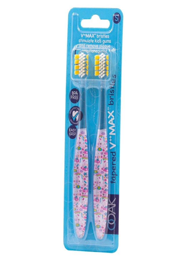 Ooak Kids Toothbrush, Tapered V++max Bristles, 2 Pack Unicorns - Image 3