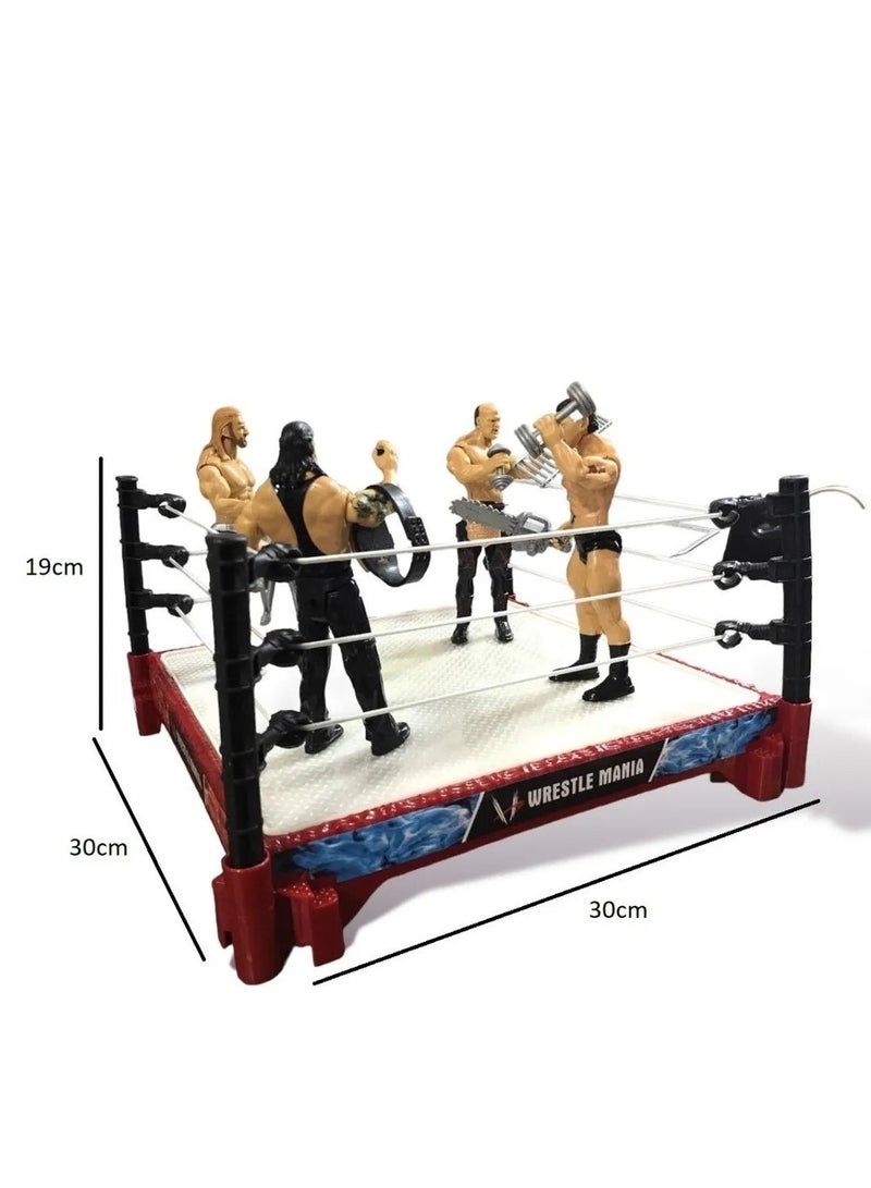 مجموعة مجسمات المصارعة للأطفال، مجسمات متحركة مع حلبة أسلحة، مجموعة Ultimate Kane Warrior Power من WWE - Image 3