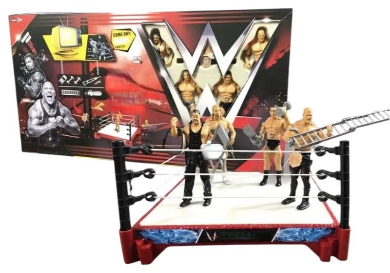 Wrestling Figure Set Toy For Kids Action Figures Models with Ring Ultimate Kane Warrior Power Set OF WWE - Image 1