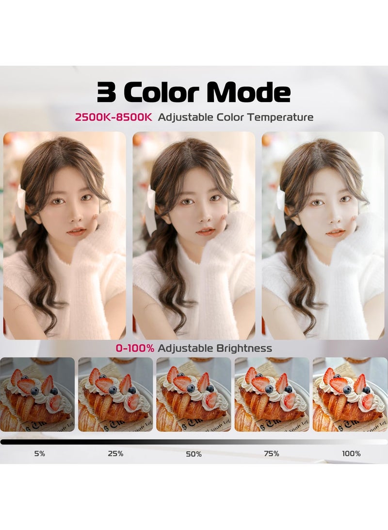 ULANZI Magnetic Selfie Light, LED Fill Light Compatible with Magsafe, LED Selfie Ring Light Included Sticky Ring for Phones, for Selfies/Photography/TikTok/Zoom Calls/Video Conference Color Black - Image 4